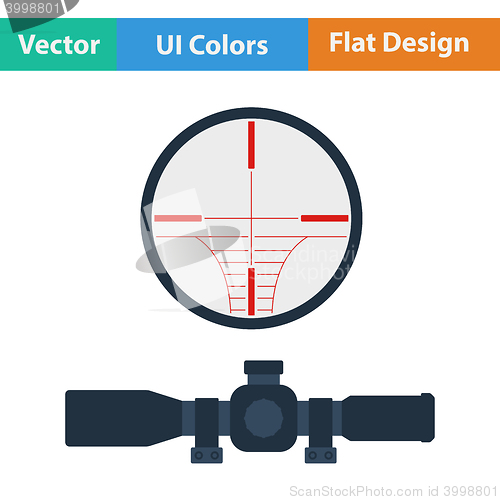 Image of Flat design icon of scope