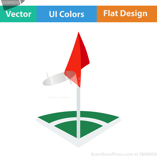 Image of Icon of football field corner flag