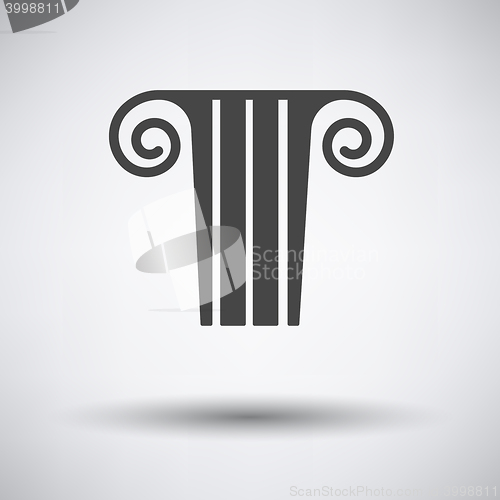Image of Antique column  icon on gray background