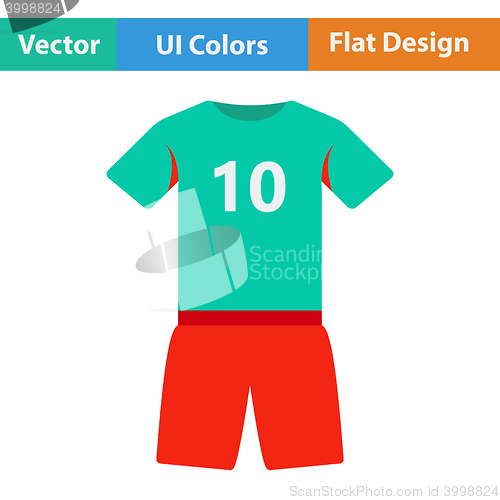 Image of Flat design icon of football uniform