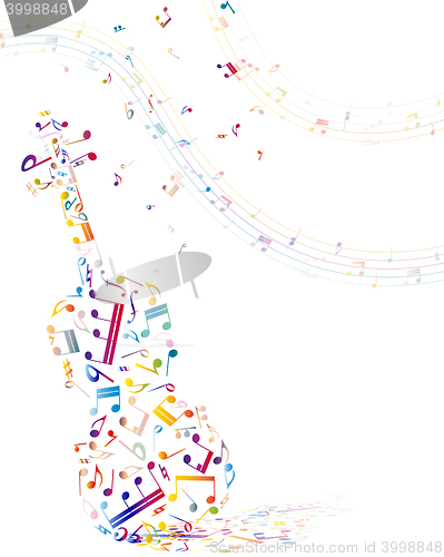 Image of Musical background with violin