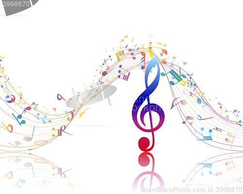 Image of Musical background with clef 