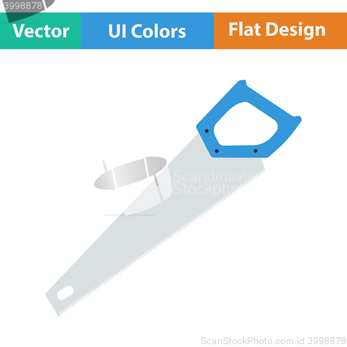 Image of Flat design icon of hand saw