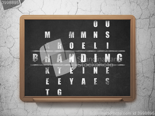 Image of Marketing concept: Branding in Crossword Puzzle