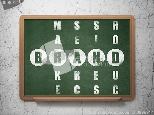 Image of Marketing concept: Brand in Crossword Puzzle