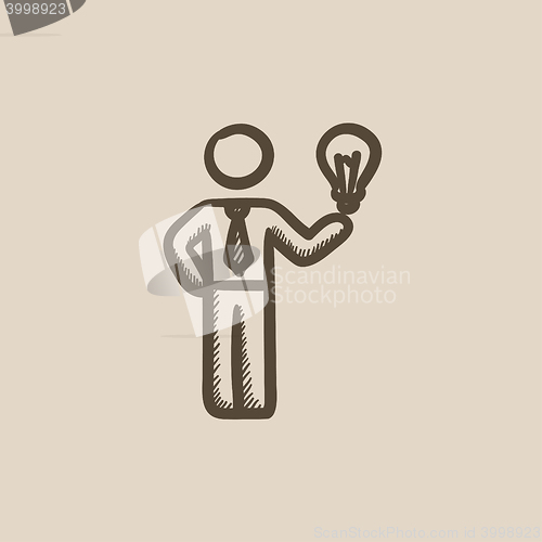 Image of Business idea sketch icon.