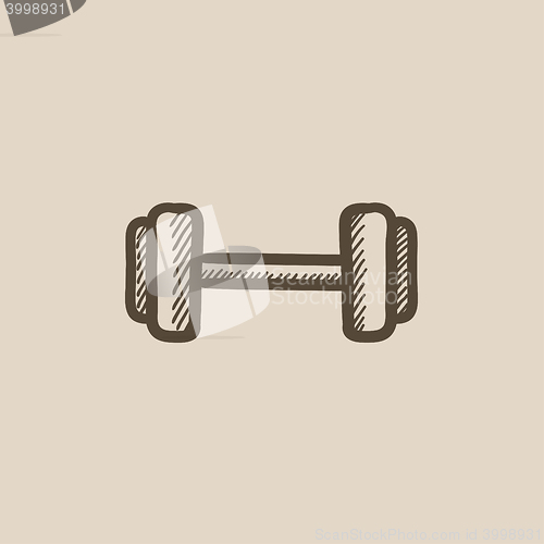 Image of Dumbbell sketch icon.