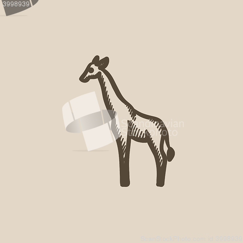 Image of Giraffe sketch icon.