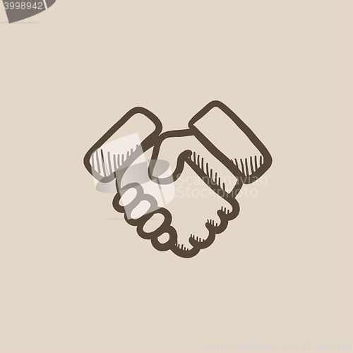 Image of Handshake sketch icon.