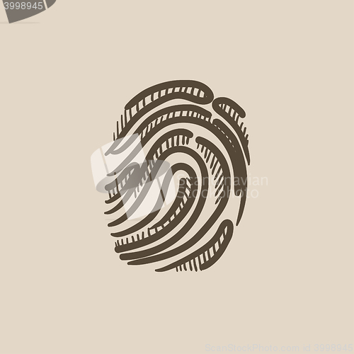 Image of Fingerprint sketch icon.