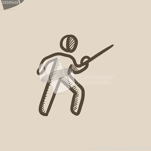 Image of Fencing sketch icon.