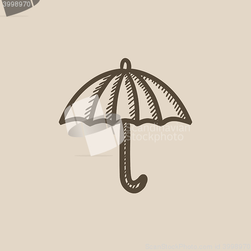 Image of Umbrella sketch icon.