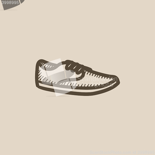 Image of Male shoe sketch icon.