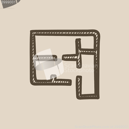 Image of Layout of the house sketch icon.