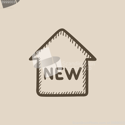 Image of New house sketch icon.