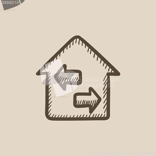 Image of Property resale sketch icon.