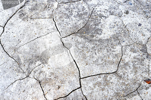 Image of Natural texture in the form of dry cracked soil from heat