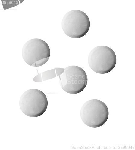 Image of Tablets isolated on a white background