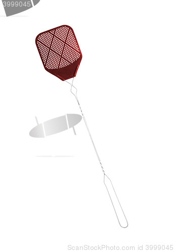 Image of red fly swat isolated over white