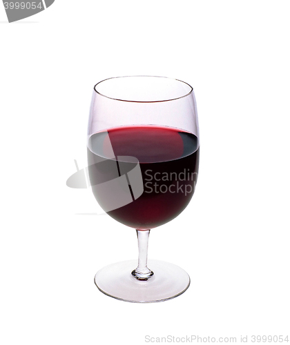 Image of Red wine glass isolated on white background
