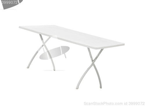 Image of white wood table