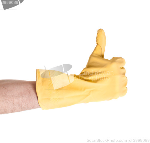 Image of Hand in glove show ok