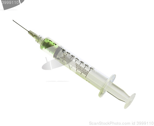 Image of Glass syringe isolated on white