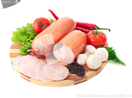 Image of sausage with delicios composition