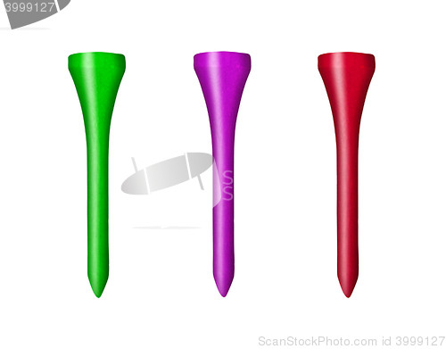 Image of Golf tees isolated