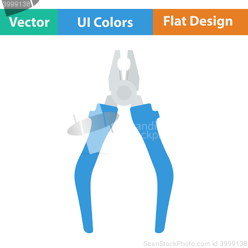 Image of Flat design icon of pliers