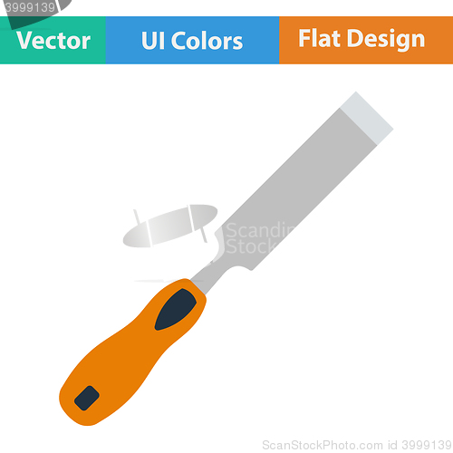 Image of Flat design icon of chisel