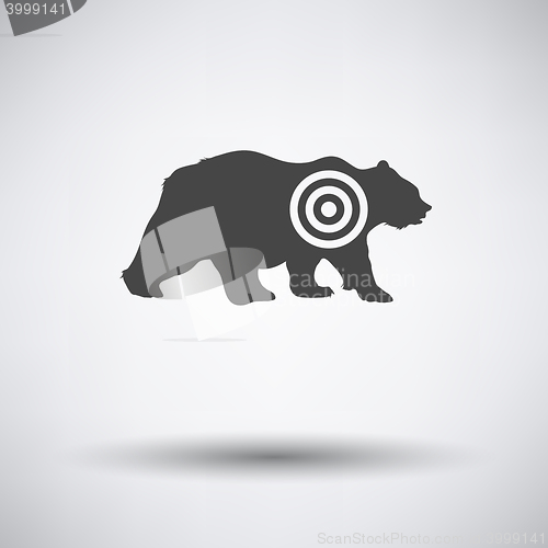 Image of Bear silhouette with target  icon