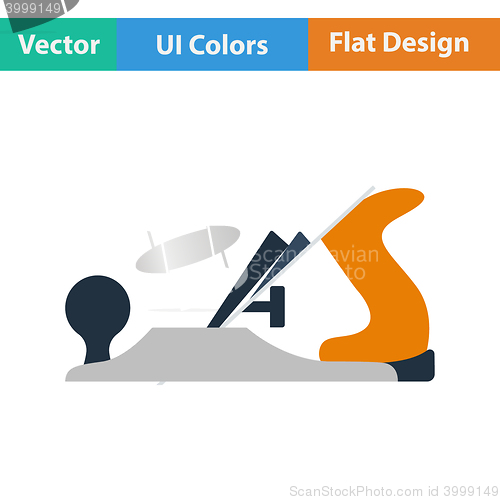 Image of Flat design icon of jack-plane 