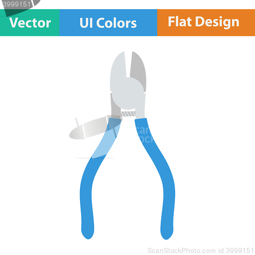Image of Flat design icon of side cutters