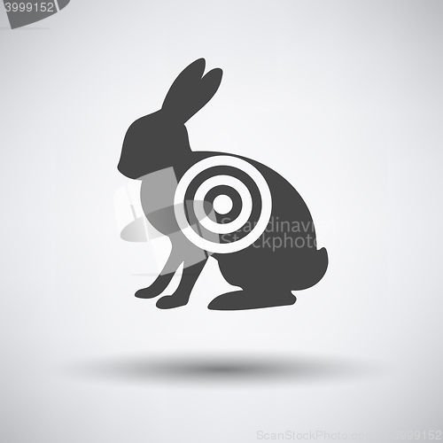 Image of Hare silhouette with target  icon