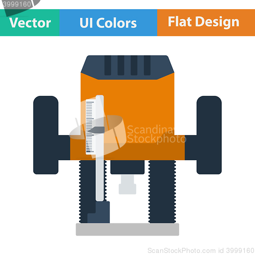 Image of Flat design icon of plunger milling cutter