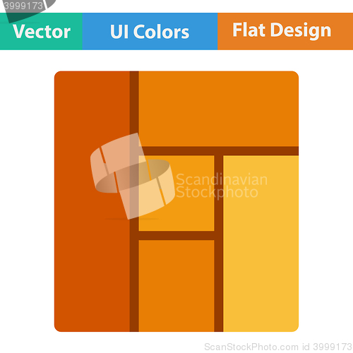 Image of Flat design icon of parquet plank pattern