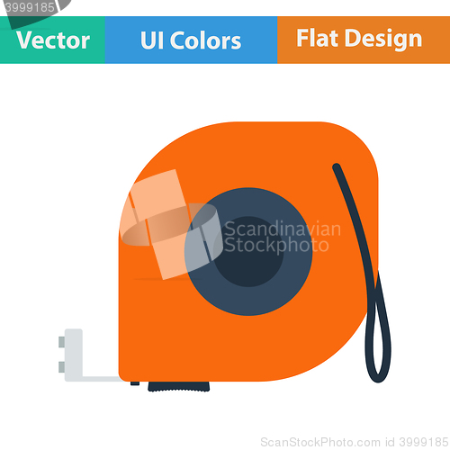 Image of Flat design icon of constriction tape measure 