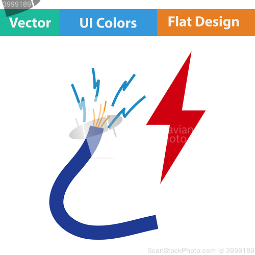 Image of Flat design icon of Wire  