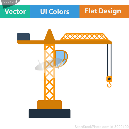 Image of Flat design icon of crane