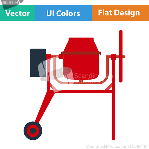Image of Flat design icon of Concrete mixer