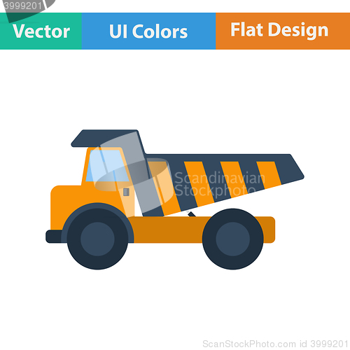 Image of Flat design icon of tipper 