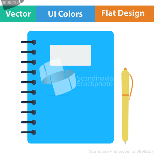 Image of Flat design icon of Exercise book