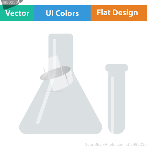 Image of Flat design icon of  Chemical bulbs