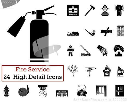 Image of Set of 24 Fire service Icon