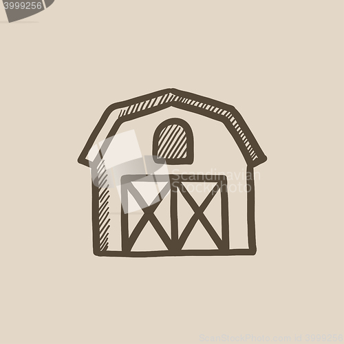 Image of Farm buildings sketch icon.