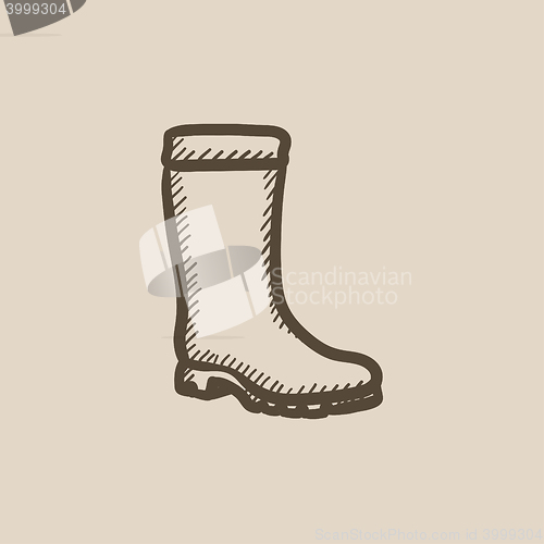 Image of High boot sketch icon.