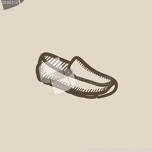 Image of Male shoe sketch icon.