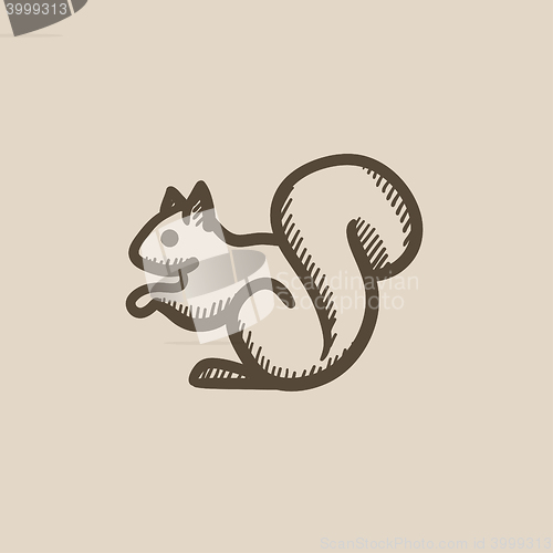 Image of Squirrel sketch icon.