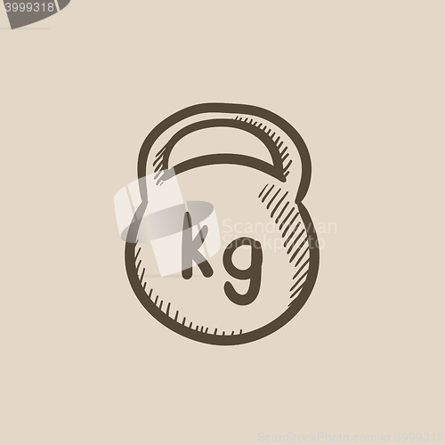 Image of Kettlebell sketch icon.